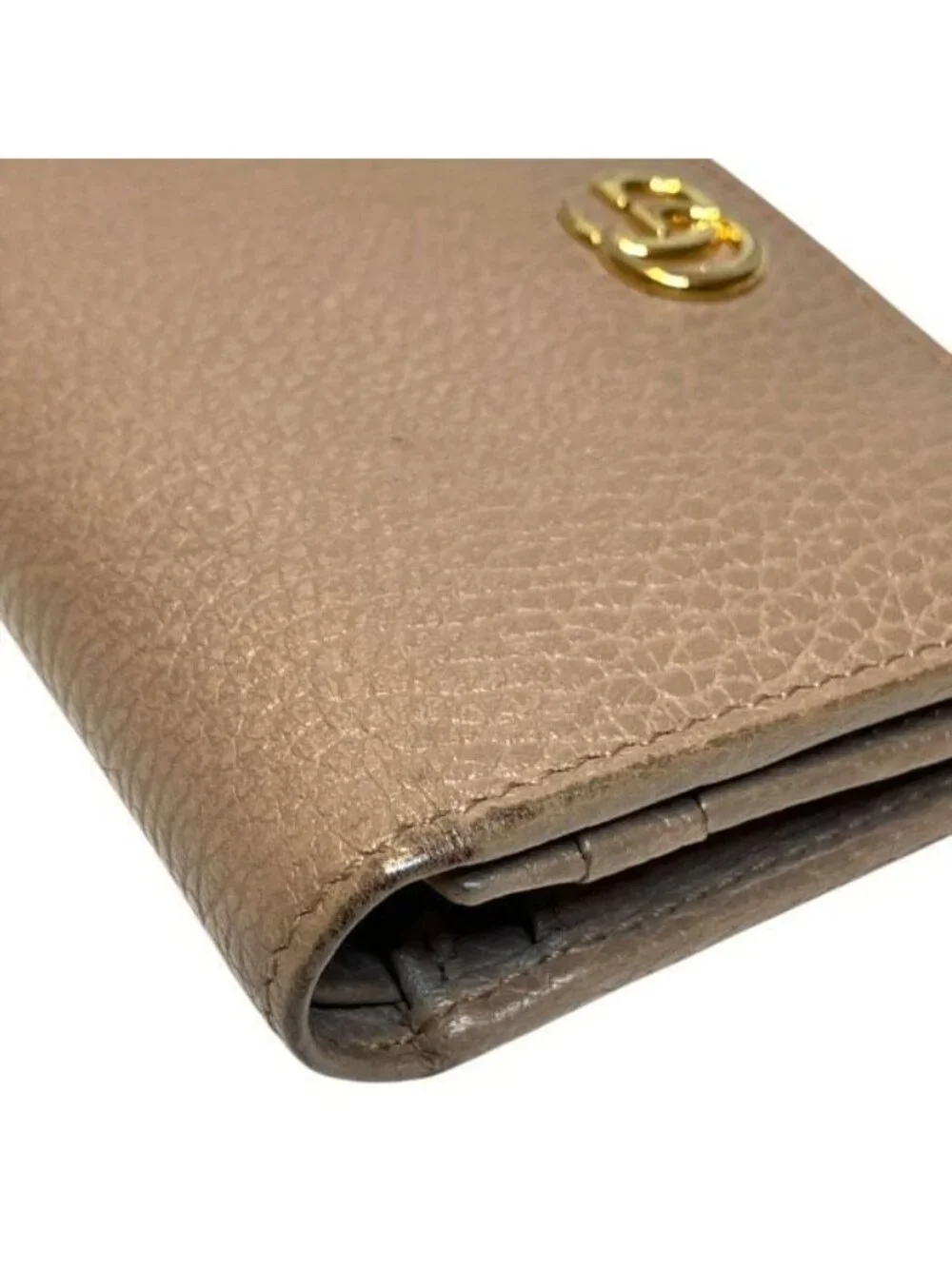 Gucci GG Marmont Beige Leather Bifold Wallet - Picture 8 of 9